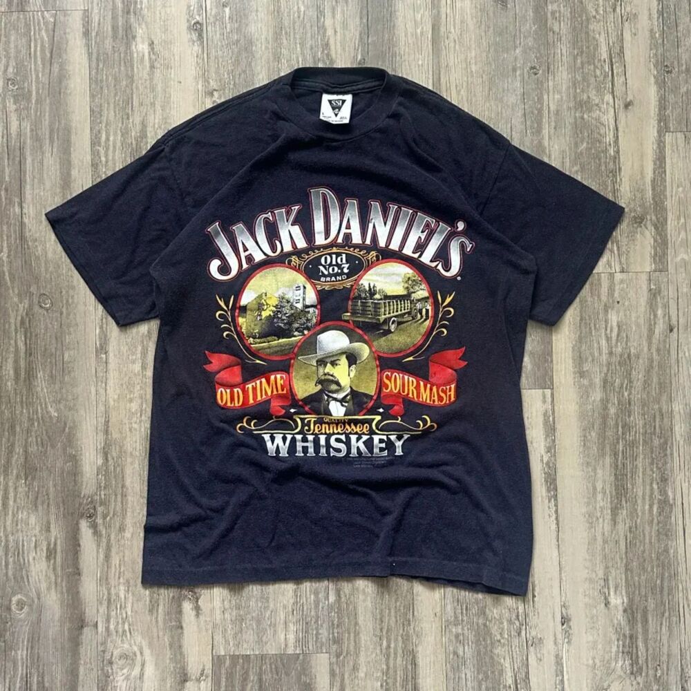 Vintage 80s Jack Daniels Tennessee Whiskey Tee T-Shirt Size Large